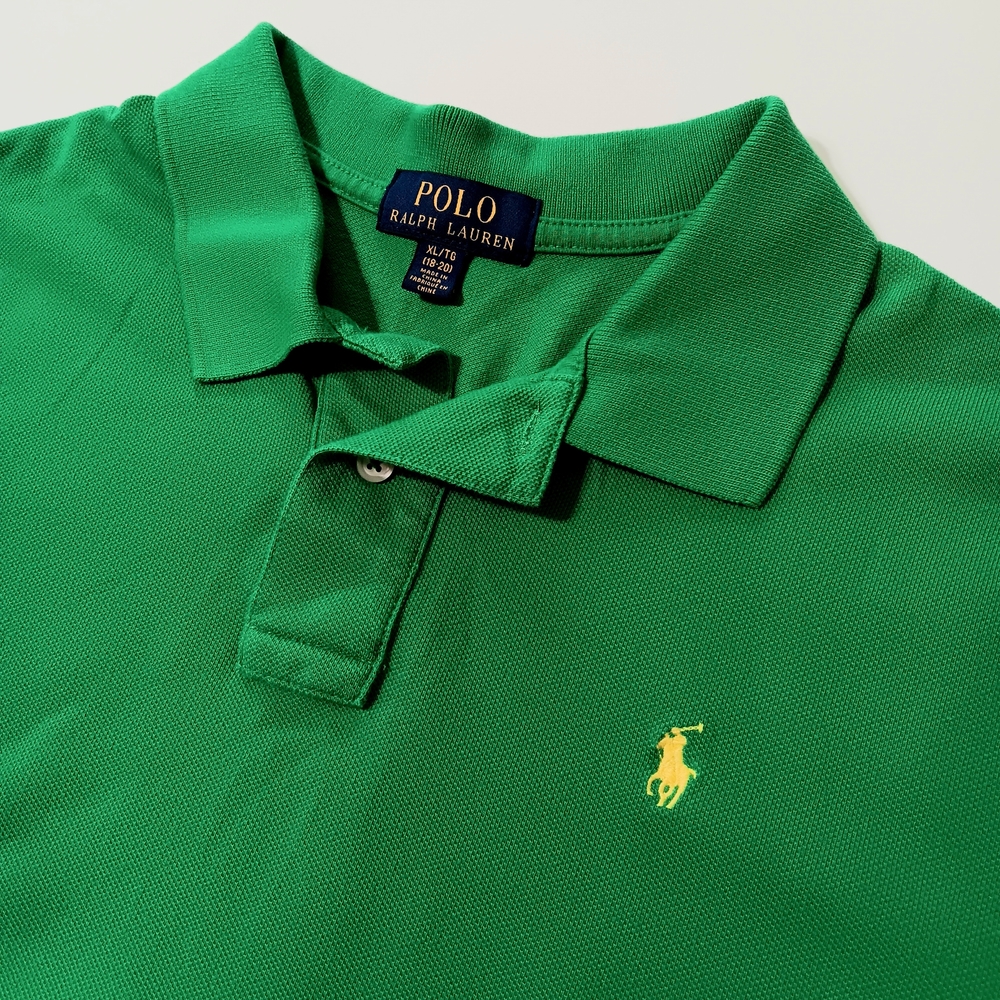 Polo by Ralph Lauren Green Shirt with Yellow Tag